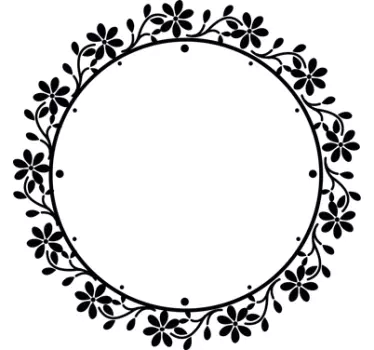Sticker horloge floral - TenStickers