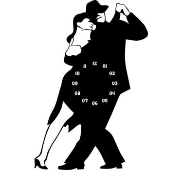 Sticker horloge tango - TenStickers