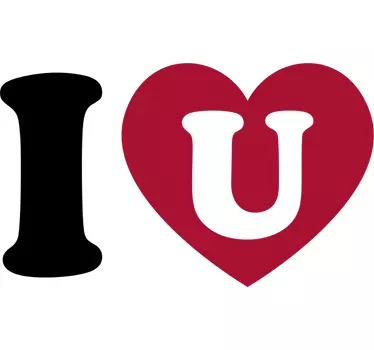 Sticker I coeur U - TenStickers