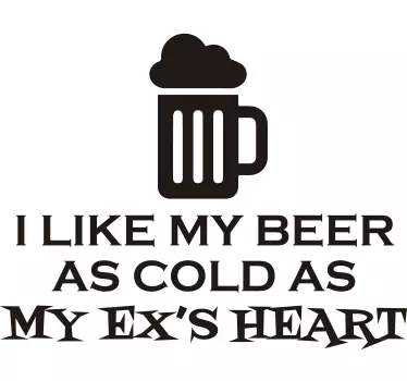 Sticker i like my beer - TenStickers
