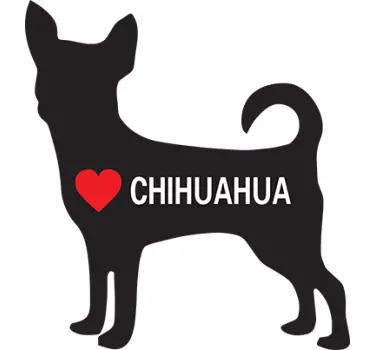 Sticker I Love Chihuahua - TenStickers