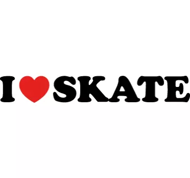Sticker I love skate - TenStickers