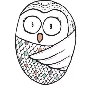 Sticker illustration chouette - TenStickers