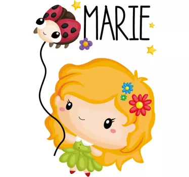 Sticker Chambre Enfant Coccinelle Dessin Enfant - TenStickers