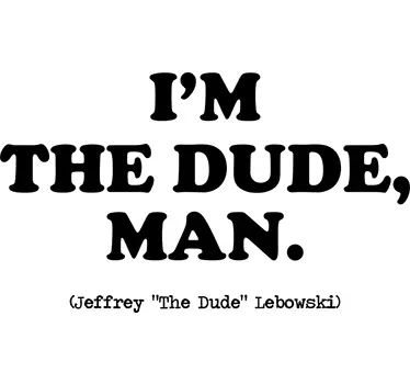 sticker I'm the dude man - TenStickers