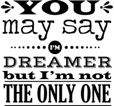 Sticker imagine you may say John Lennon - TenStickers