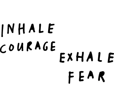 Sticker inhale courage - TenStickers