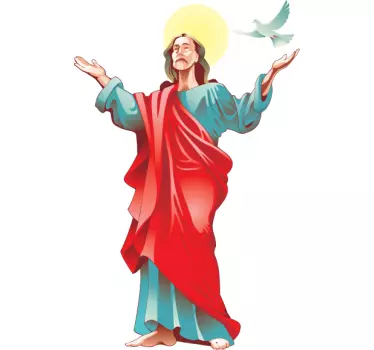 Sticker Jésus et la colombe - TenStickers