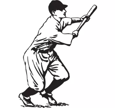 Sticker joueur baseball - TenStickers
