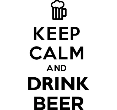 Sticker Keep Calm and Drink Beer - TenStickers