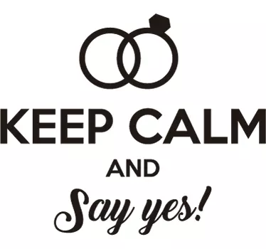 Sticker Keep Calm and Say Yes - TenStickers