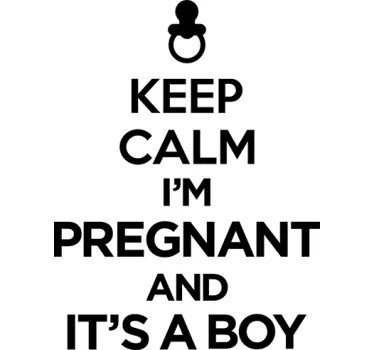 Sticker keep calm it's a boy - TenStickers