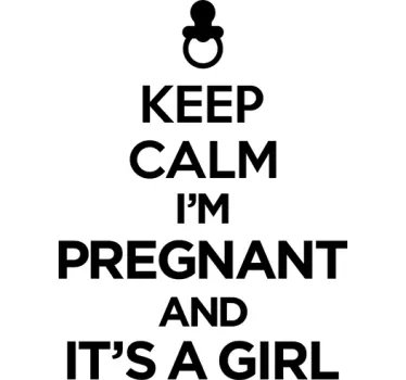 sticker keep calm it's a girl - TenStickers
