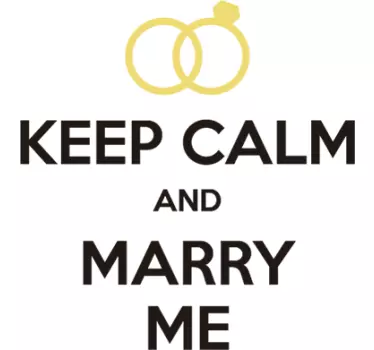 Sticker Keep Calme and Marry Me - TenStickers