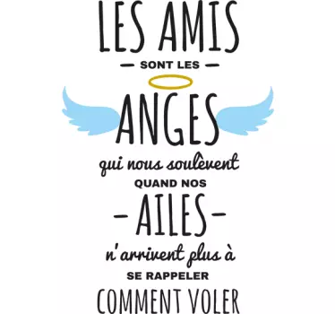 Sticker les amis sont les anges - TenStickers