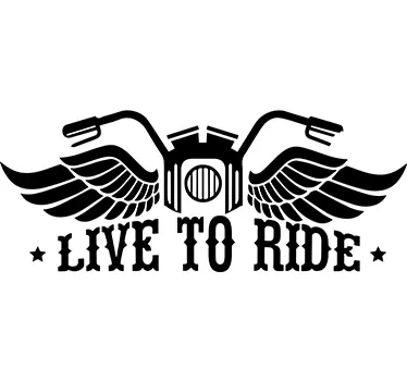 Sticker live to ride moto - TenStickers