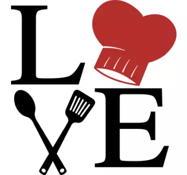 Sticker love cuisine - TenStickers