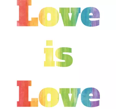 Sticker love is love gay - TenStickers