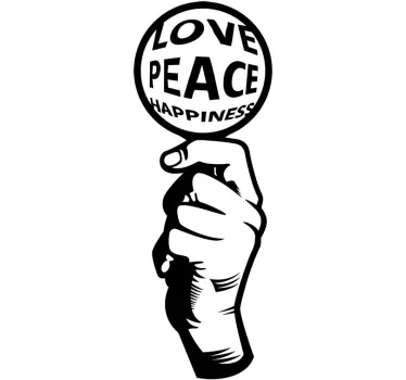 Sticker love peace happiness - TenStickers