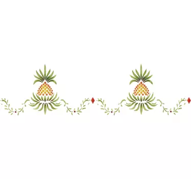 Sticker Mural Ananas Tropicaux - TenStickers