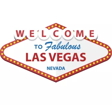 Sticker Mural Bienvenue Las Vegas - TenStickers