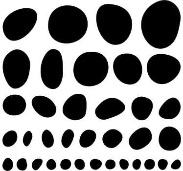 Pack de 32 Sticker Mural Cercles irréguliers - TenStickers