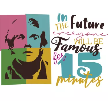 Sticker Mural Citation Andy Warhol - TenStickers