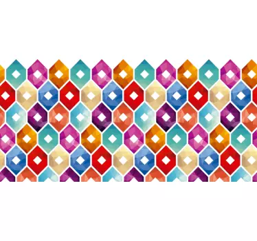 Sticker Mural Hexagones colorés - TenStickers
