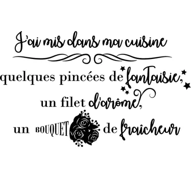 Sticker Mural J'ai mis dans ma cuisine - TenStickers