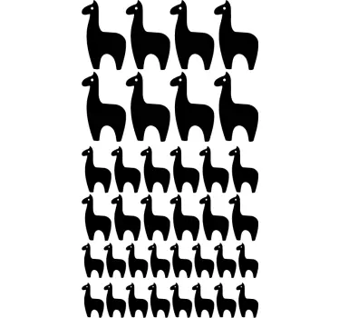 Sticker Mural Lamas Alpacas - TenStickers