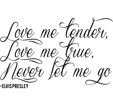 Sticker Mural Paroles Love Me Tender - TenStickers