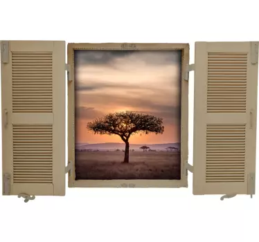 Sticker Mural Paysage Savane - TenStickers