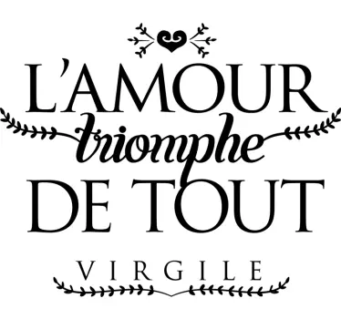 Sticker Mural Phrase Amour Virgile - TenStickers