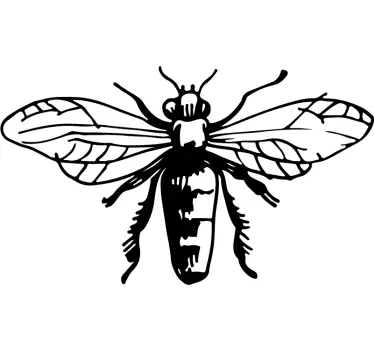 Sticker Mural Silhouette Abeille - TenStickers