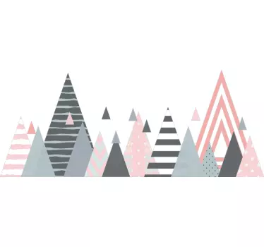 Sticker Mural Triangles Colorés - TenStickers