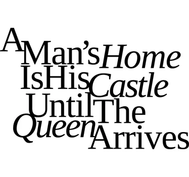 Sticker man's home castle queen - TenStickers