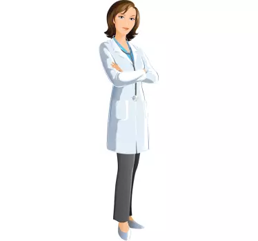 Sticker médecin femme - TenStickers