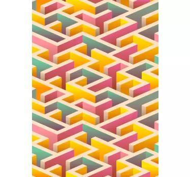 Sticker Pour Meuble Dessin Labyrinthe - TenStickers