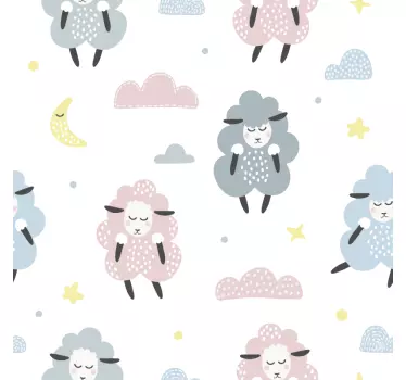 Sticker Pour Meuble Dessins de Moutons - TenStickers