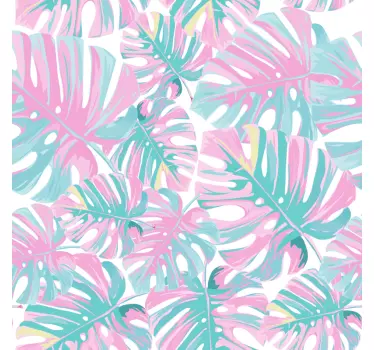 Sticker Pour Meuble Feuilles Colorées - TenStickers