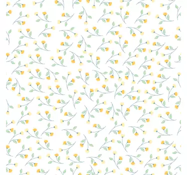 Sticker Pour Meuble Fleurs Jaunes - TenStickers