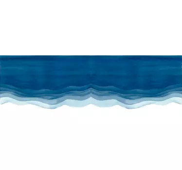 Sticker Pour Meuble Franges Bleues - TenStickers