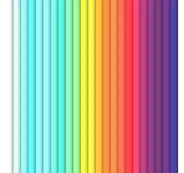 Sticker Pour Meuble Lignes Arc-en-ciel - TenStickers