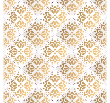 Sticker Pour Meuble Mandala Doré - TenStickers