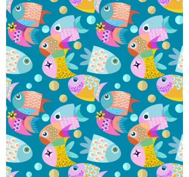 Sticker Pour Meuble Petits Poissons - TenStickers