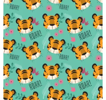 Sticker Pour Meuble Têtes de Tigre - TenStickers