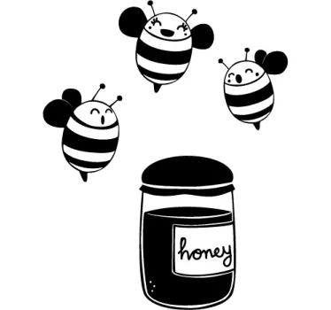 Sticker miel abeilles - TenStickers