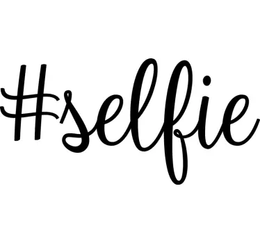 Miroir Sticker Hashtag Selfie - TenStickers