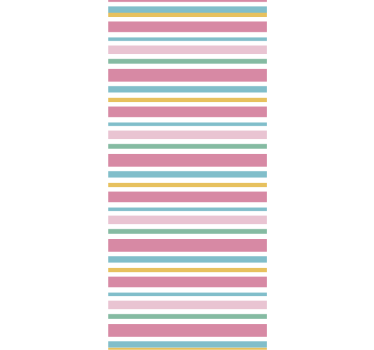 Sticker motif lignes pastels - TenStickers