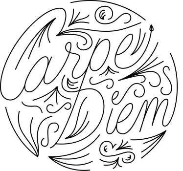 Sticker Maison Carpe Diem Ligne - TenStickers